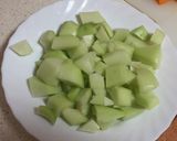 Foto del paso 1 de la receta Crema de chayote y calabaza en thermomix