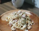 Foto langkah ke 4 dari resep 37. Simple Fettucine Alfredo.
