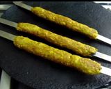 A picture of step 2 of Seekh kabab.