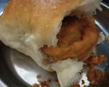 A picture of step 10 of Vada pav with dry chutney.