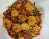 A picture of step 2 of Prawns with gravy.