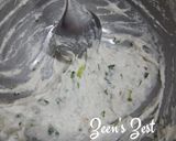 A picture of step 1 of Mysore Bajji with Spring Onion Greens.