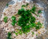 A picture of step 3 of Masala Poha (Red Masala Poha).