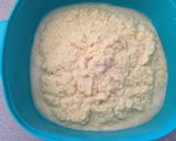 A picture of step 2 of Moong Dal Halwa.