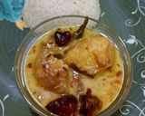 A picture of step 4 of Dahi baray with white rice.