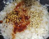 A picture of step 1 of Qeemay k samosay.