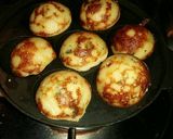 A picture of step 6 of Appe with sambar-chutney.