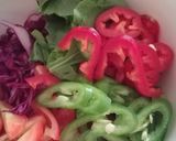 A picture of step 8 of Spinach pancake with spicy salad.