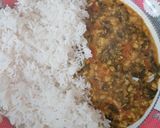 A picture of step 6 of Cholai bhaji dal.