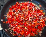 A picture of step 4 of Spiced Sweet potato, Black Bean and Chick-pea burgers with Lime Raita.