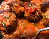 A picture of step 5 of Cheesy Meatball and Pasta bake.