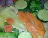 Sütőben sült rántott hús, vegyes, grillezett zöldségkörettel recept fázis 4 fotója