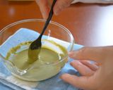 A picture of step 15 of No-Bake! Matcha Chocolate Cheesecake.