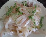 Foto del passaggio 4 della ricetta Paccheri con crema di zucchine, calamari e melanzane fritte