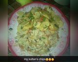 A picture of step 1 of Sultan chips and crumble egg.