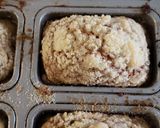 A picture of step 3 of Pumpkin bread with crumble topping.