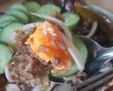 รูปขั้นตอนการทำที่ 3 ของ ข้าวกั้นจิ้นหมกไข่ ไมโครเวฟ