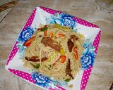 A picture of step 6 of Suya-spiced pasta stir-fry.