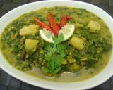Mulo Shaag diye Bhaja Muger Dal (Radish Leaves Moong Dal Curry - Bengali Style) recipe step 6 photo
