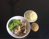 A picture of step 1 of Chicken cheese ball.