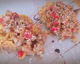 Foto del paso 9 de la receta Nido crujiente de fideo chino con ternera agridulce