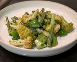 A picture of step 7 of Stir fried greens with herbs.