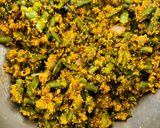 A picture of step 4 of Cluster beans Maharashtra Special Bhaji.