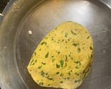A picture of step 3 of Bajra Methi Poori.