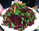 A picture of step 5 of Pink Volcano salad 🌋.