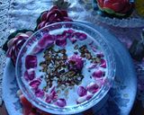 A picture of step 5 of Rose milk rice kheer.