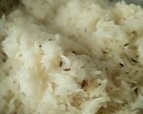 A picture of step 5 of Zeera rice.