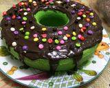Foto langkah ke 8 dari resep Brownies Kukus Pandan Coklat.