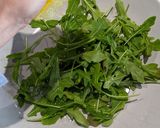 A picture of step 5 of Crab + asparagus salad (on toast).