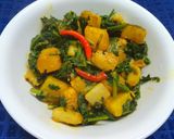 A picture of step 3 of Spinach with Mixed Vegetables.
