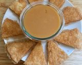 A picture of step 11 of Brown Sugar and Cinnamon Tortilla Chips with Caramel Sauce.