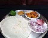 A picture of step 4 of Tandulachi Bhakri (chawal ki Roti).