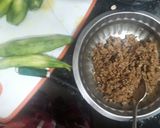 A picture of step 3 of Stuffed kheema karela.