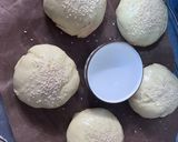 عکس مرحله 9 از دستور نان همبرگر (یا صبحانه)با خمیر ترش 🥯