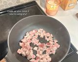 A picture of step 2 of Kimchi Fried Rice.