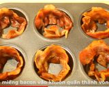 Hình bước làm 2 của món Thịt xông khói cuộn trứng