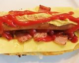 Foto del paso 2 de la receta Perrito caliente con Frankfurt, Bacon y Queso