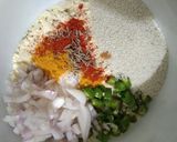 A picture of step 2 of Sattu methi pancake.