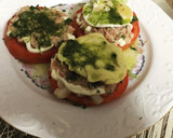 Foto del paso 4 de la receta: Láminas de tomate con espárragos atún mahonesa tortilla en Lékué y huevos de codorniz