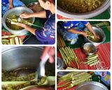 A picture of step 4 of Khao Tom Bai Maprao (Sticky Rice with Banana Filling in Coconut Leaves) – Great for Eating or Selling.