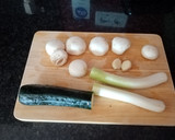 Foto del paso 2 de la receta: Spaghettis con calabacín, puerro y champiñones