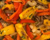 A picture of step 5 of Beef Fajitas.