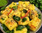 खट्टा मीठा तीखा रवा बेसन ढोकला (स्कूल लंच बॉक्स के लिए) - त्रिदेव ढोकला रेसिपी चरण 8 फोटो