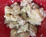 A picture of step 1 of Zingy potato salad.