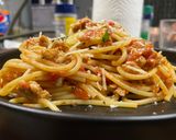 A picture of step 9 of Chicken Sausage Pasta Bolognese.