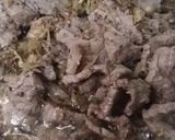 Gambar langkah 2 resipi Daging goreng black pepper.